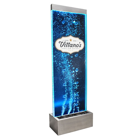 Custom Logo Bubble Wall, Personalized Water Feature for Business, Wedding, Convention 600SC 72"