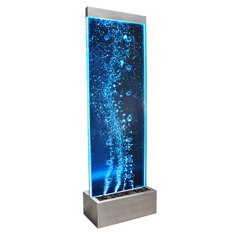 Large Floor Standing Dancing LED Bubble Wall Water Feature 600S 72"